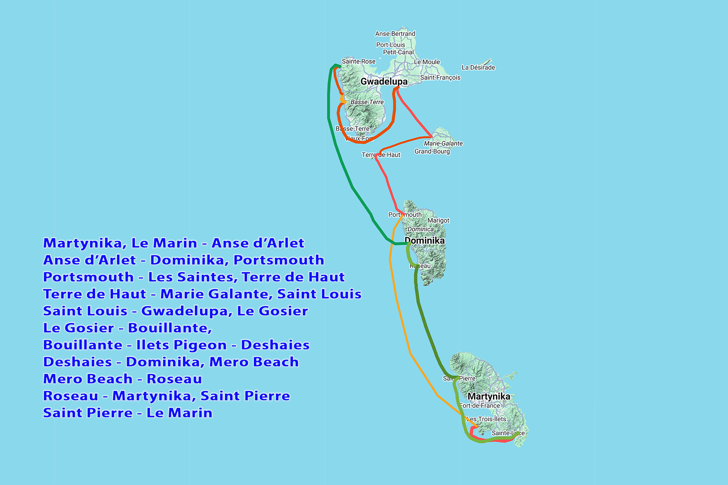 Mapa naszego rejsu